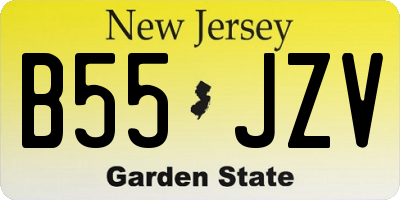 NJ license plate B55JZV