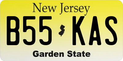 NJ license plate B55KAS