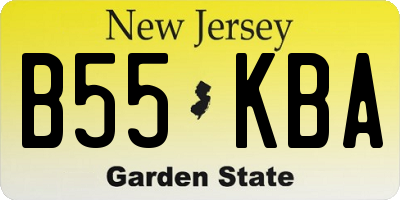 NJ license plate B55KBA