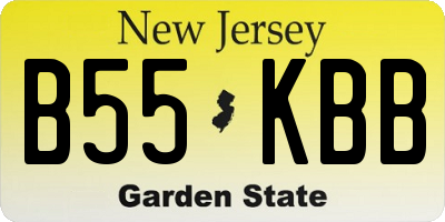 NJ license plate B55KBB