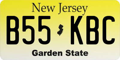 NJ license plate B55KBC