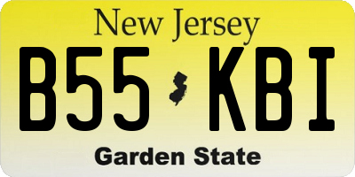 NJ license plate B55KBI