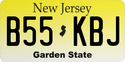 NJ license plate B55KBJ