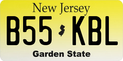 NJ license plate B55KBL