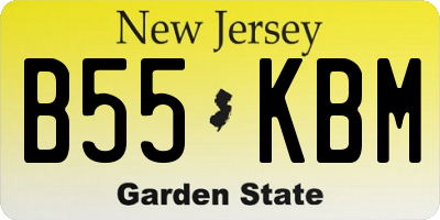 NJ license plate B55KBM