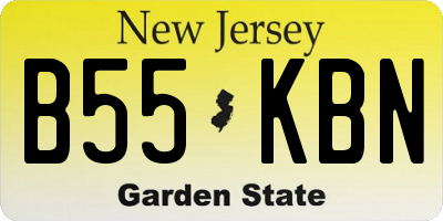NJ license plate B55KBN