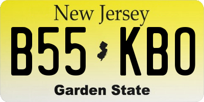 NJ license plate B55KBO