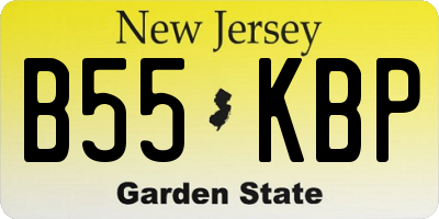 NJ license plate B55KBP