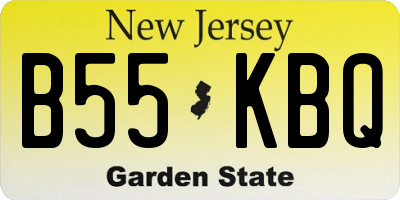 NJ license plate B55KBQ
