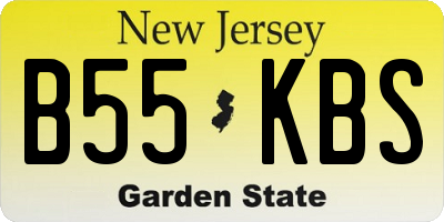 NJ license plate B55KBS