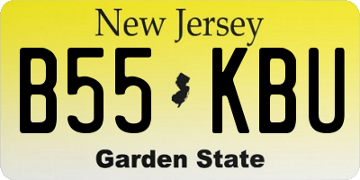 NJ license plate B55KBU