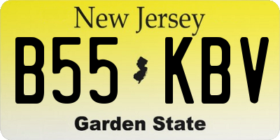 NJ license plate B55KBV