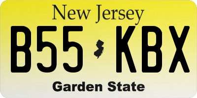 NJ license plate B55KBX