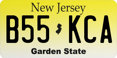 NJ license plate B55KCA
