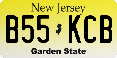 NJ license plate B55KCB