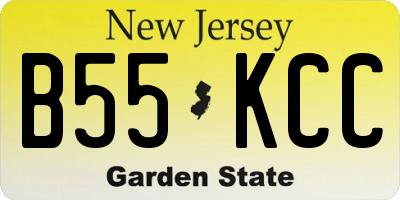 NJ license plate B55KCC