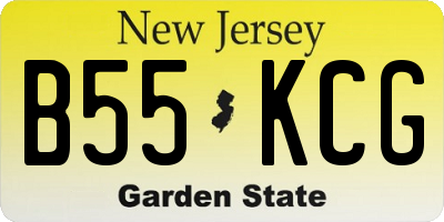 NJ license plate B55KCG