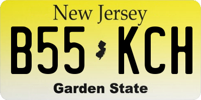 NJ license plate B55KCH
