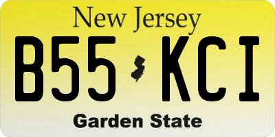 NJ license plate B55KCI