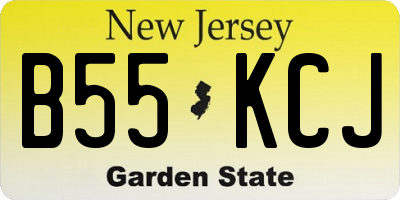 NJ license plate B55KCJ