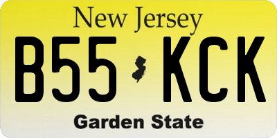 NJ license plate B55KCK