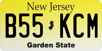 NJ license plate B55KCM