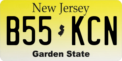 NJ license plate B55KCN