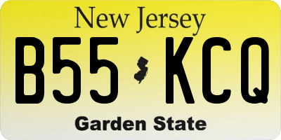 NJ license plate B55KCQ