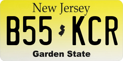 NJ license plate B55KCR