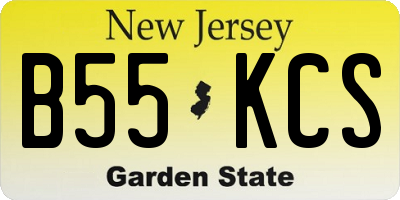 NJ license plate B55KCS