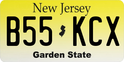 NJ license plate B55KCX