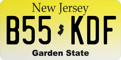 NJ license plate B55KDF
