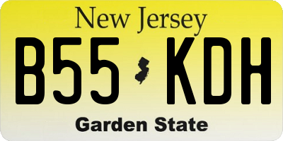 NJ license plate B55KDH