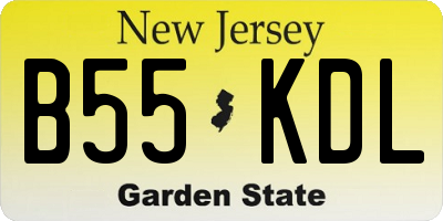 NJ license plate B55KDL