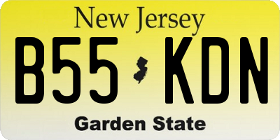 NJ license plate B55KDN