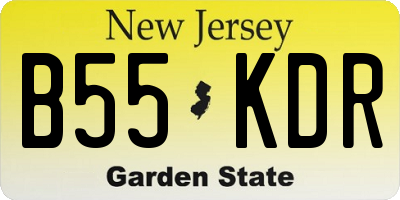 NJ license plate B55KDR