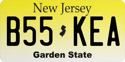 NJ license plate B55KEA