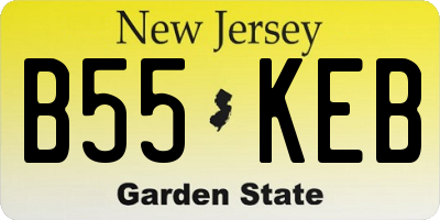 NJ license plate B55KEB