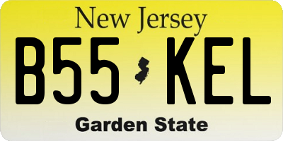NJ license plate B55KEL