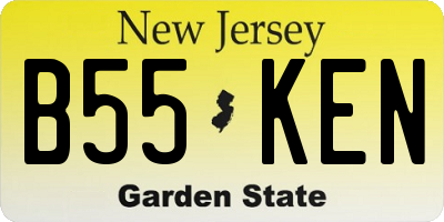 NJ license plate B55KEN