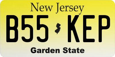NJ license plate B55KEP