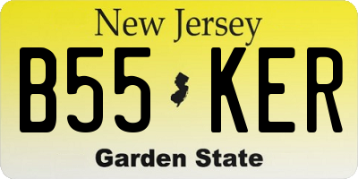 NJ license plate B55KER