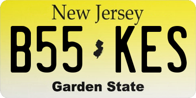 NJ license plate B55KES