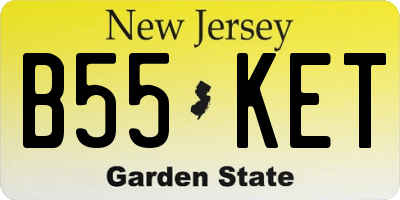 NJ license plate B55KET