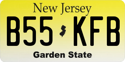 NJ license plate B55KFB