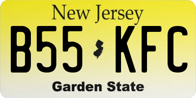 NJ license plate B55KFC