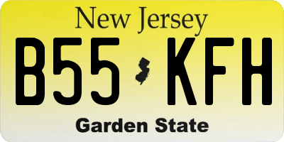 NJ license plate B55KFH