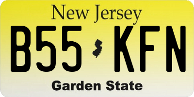 NJ license plate B55KFN