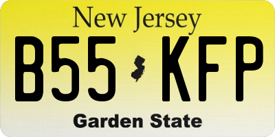 NJ license plate B55KFP