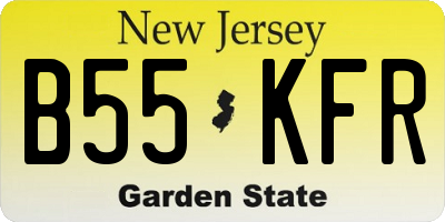 NJ license plate B55KFR